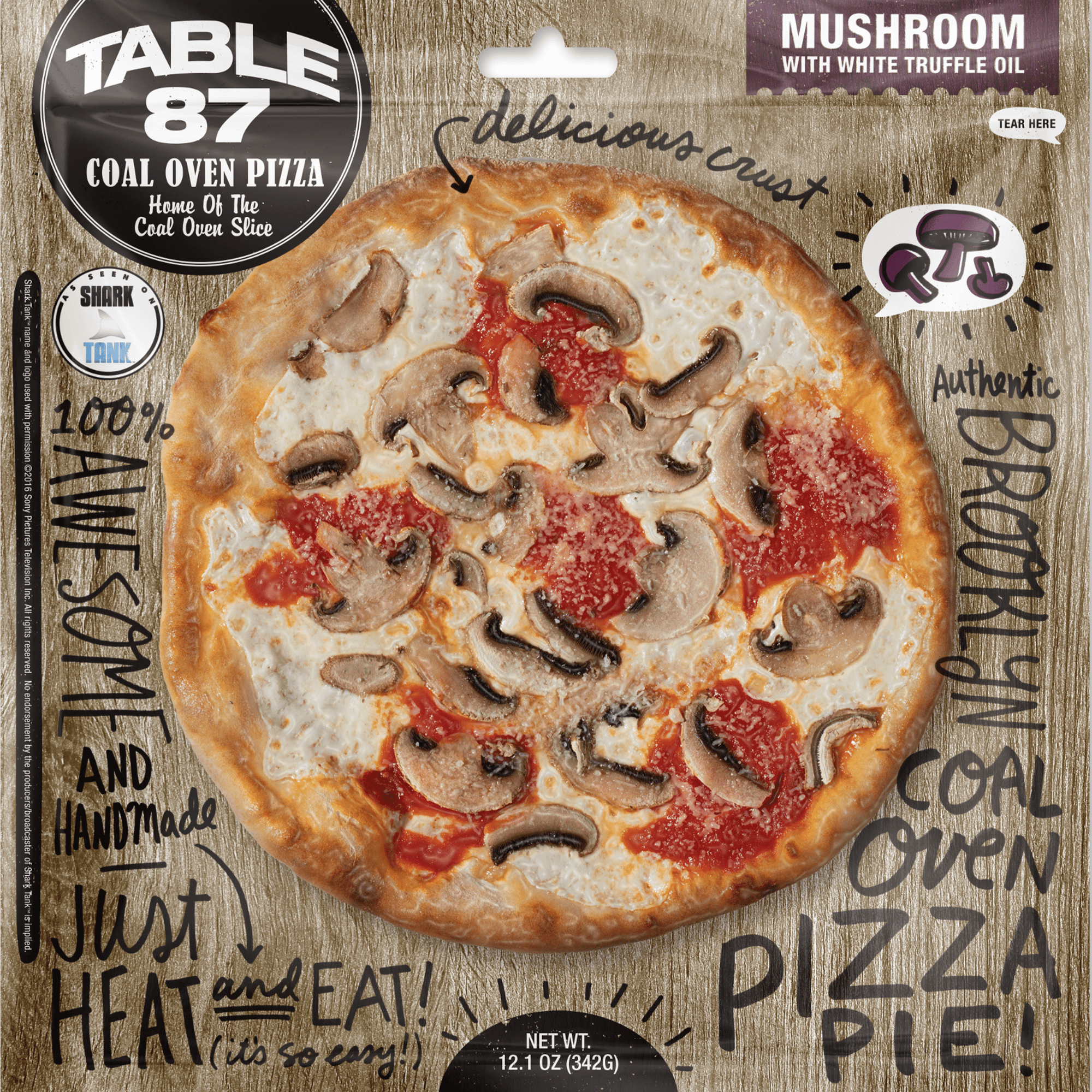 Coal Oven Mushroom with White Truffle Oil Pizza Pie 10" (6 Pies)